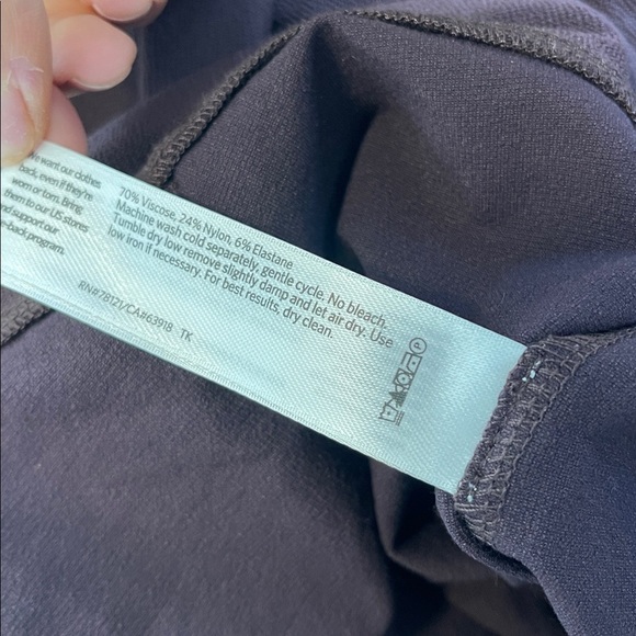 NWT Eileen Fisher Washable Stretch Crepe Slim Ankle Pant Eggplant Purple Large - Picture 8 of 12